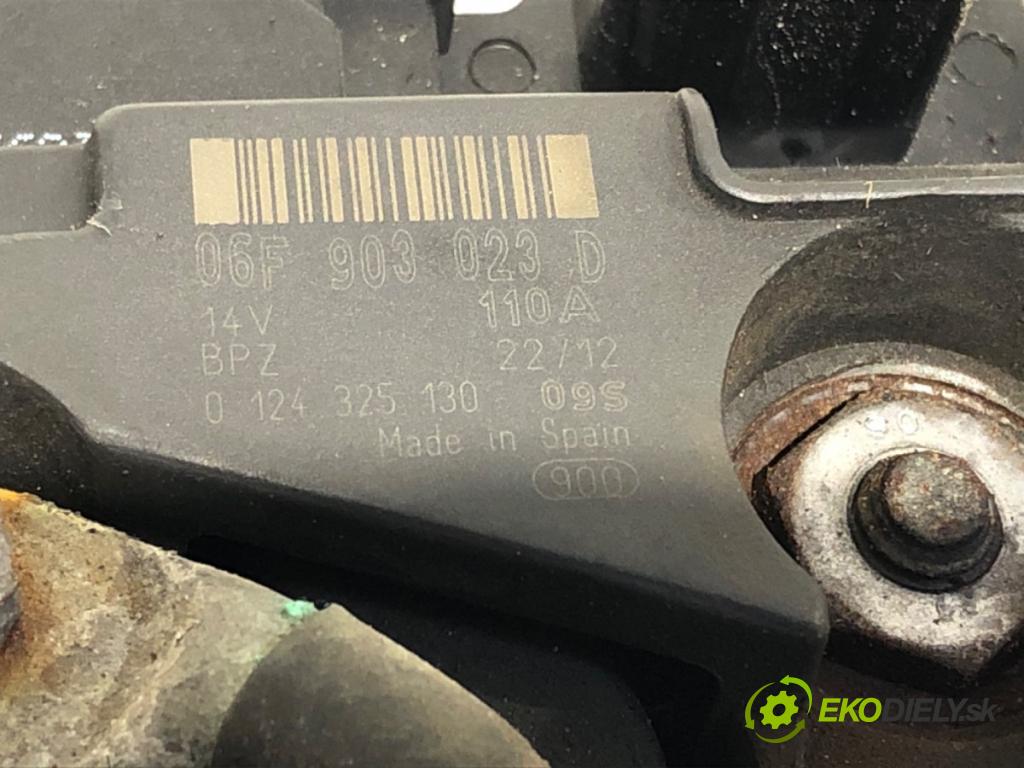 SKODA ROOMSTER (5J7) 2006 - 2015    1.6 TDI 77 kW [105 KM] olej napędowy 2010 - 2015  Alternátor 06F903023D (Alternátory)