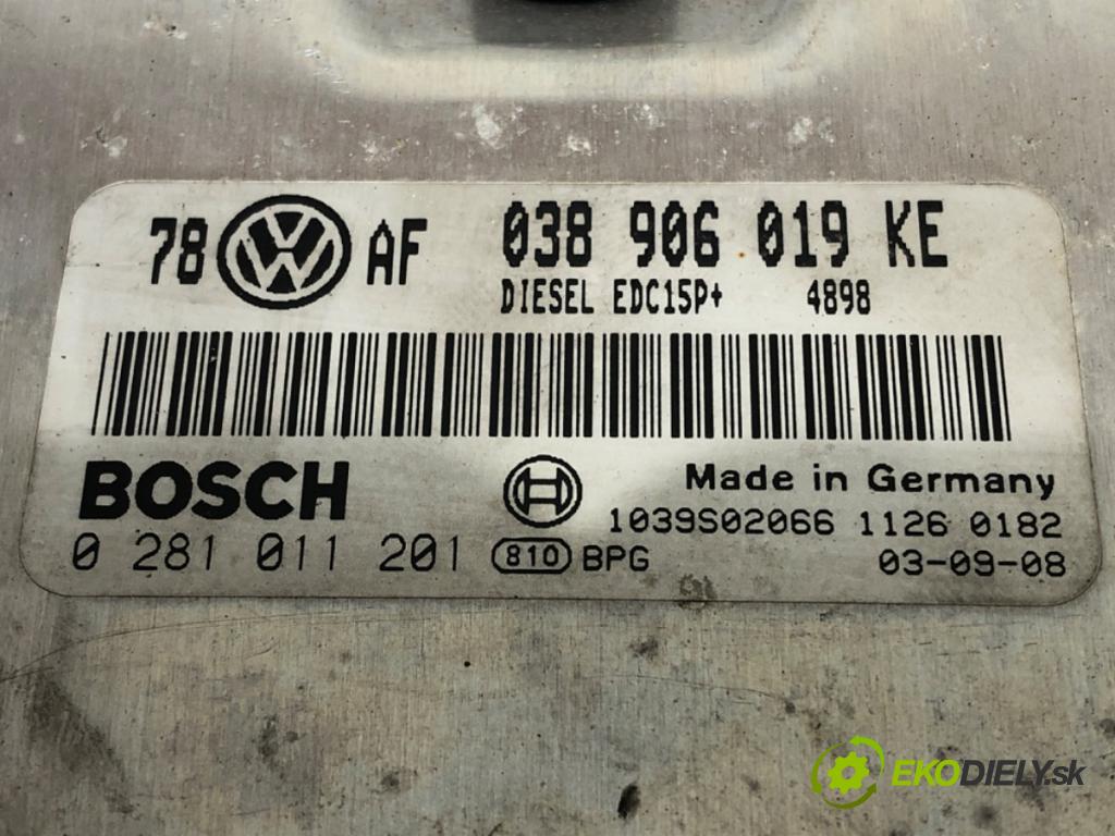 VW PASSAT B5.5 (3B3) 2000 - 2005    1.9 TDI 96 kW [130 KM] olej napędowy 2000 - 2005  riadiaca jednotka Motor 038906019KE (Riadiaca jednotka)