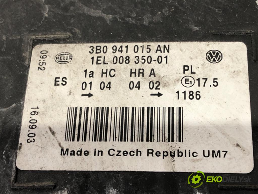 VW PASSAT B5.5 (3B3) 2000 - 2005    1.9 TDI 96 kW [130 KM] olej napędowy 2000 - 2005  světlomet levý přední část 3B0941015AN