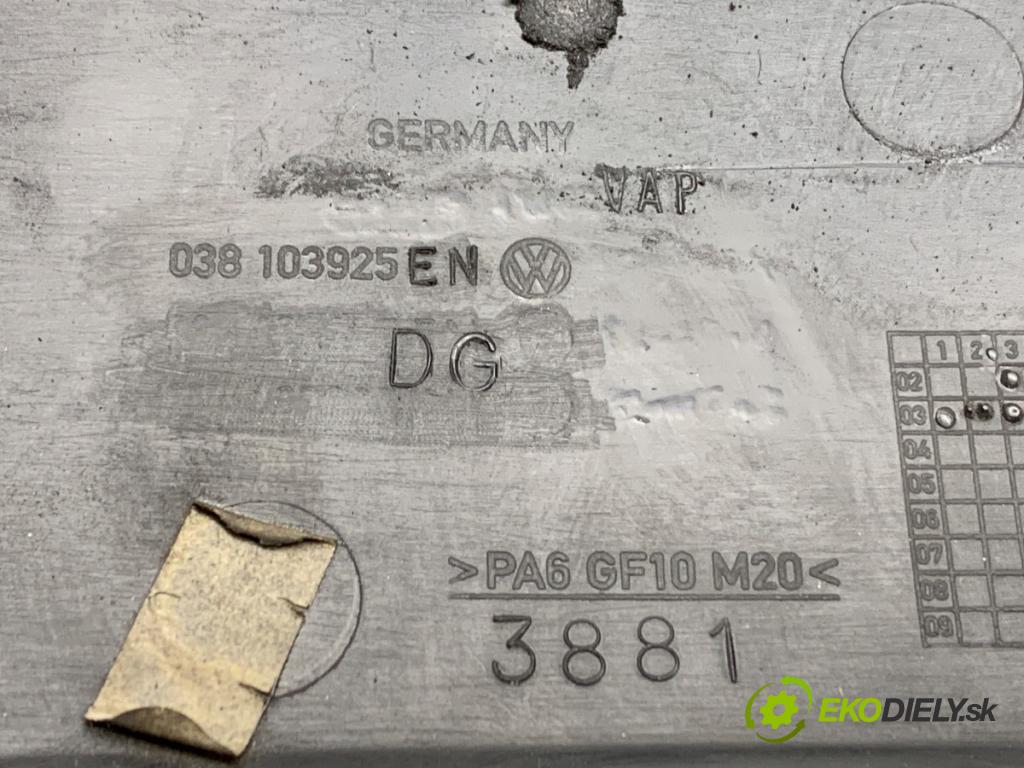 VW PASSAT B5.5 (3B3) 2000 - 2005    1.9 TDI 96 kW [130 KM] olej napędowy 2000 - 2005  kryt motora 038103925EN (Kryty motora)