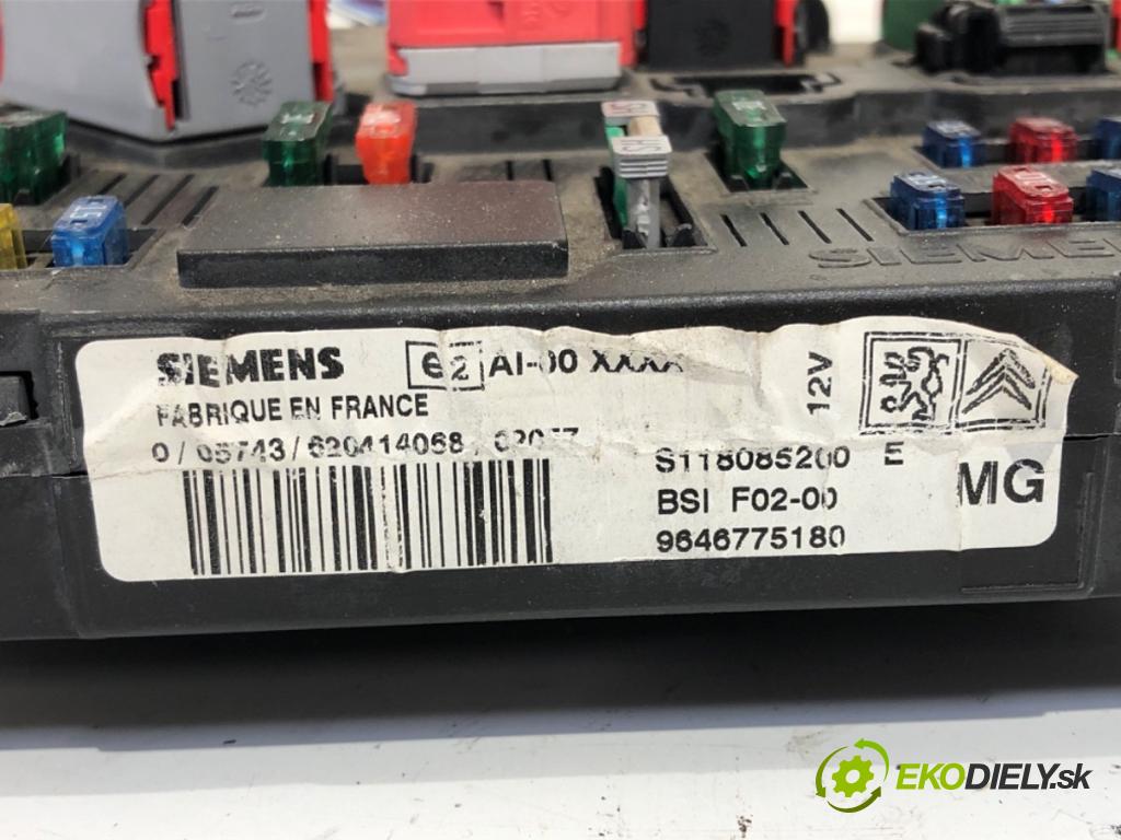 CITROEN C3 I (FC_, FN_) 2002 - 2022    1.4 i 54 kW [73 KM] benzyna 2002 - 2010  modul BSI 9646775180 (Pojistkové skříňky)