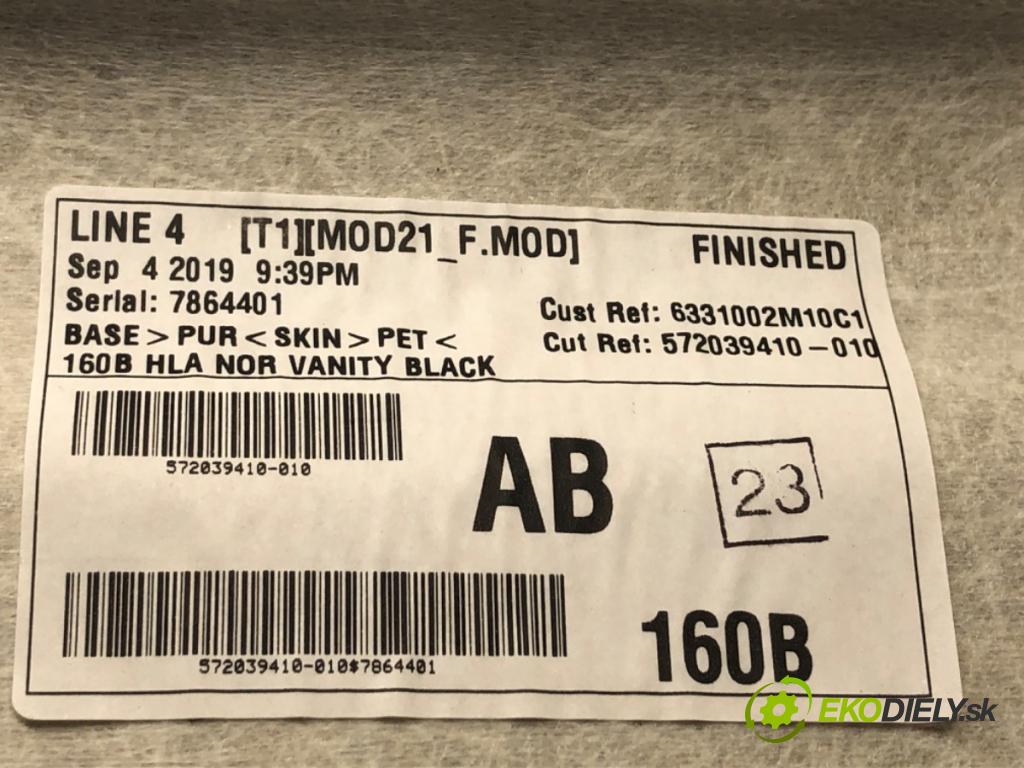 TOYOTA COROLLA liftback (_E21_) 2018 - 2022    2.0 Hybrid (MZEH12) 135 kW [184 KM] Hybryda silnik benzynowy / elektryczny 2021 - 2022  Stropný tapacír  (Stropný tapacír)