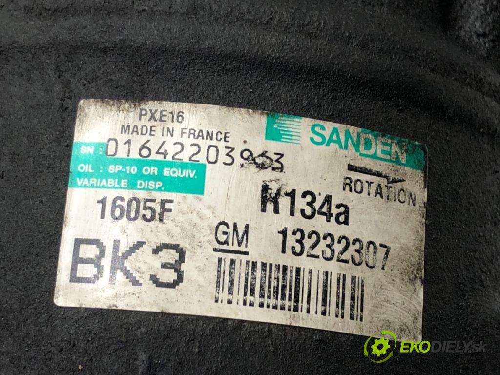 OPEL INSIGNIA A (G09) 2008 - 2017    2.0 CDTI (68) 118 kW [160 KM] olej napędowy 2008 - 2017  Kompresor klimatizácie 13232307 (Kompresor klimatizácie)