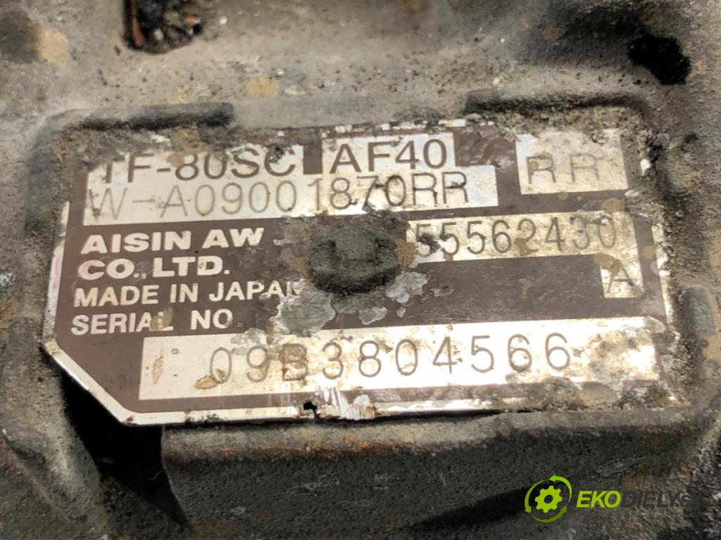 OPEL INSIGNIA A (G09) 2008 - 2017    2.0 CDTI (68) 118 kW [160 KM] olej napędowy 2008 - 2017  Prevodovka 55562430 (Prevodovka)