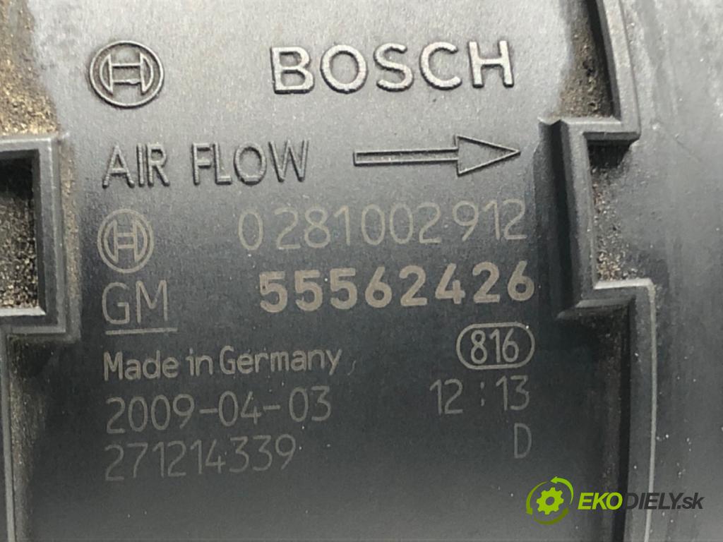 OPEL INSIGNIA A (G09) 2008 - 2017    2.0 CDTI (68) 118 kW [160 KM] olej napędowy 2008 - 2017  Váha vzduchu 55562426 0281002912 (Váha vzduchu)