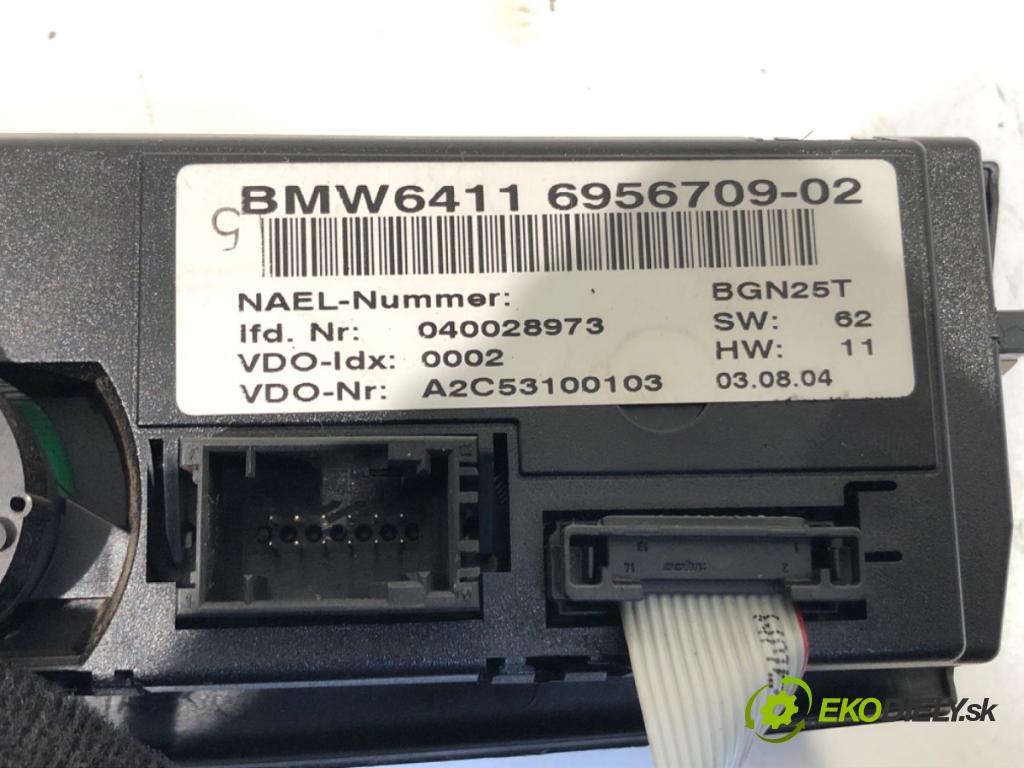 BMW 1 (E87) 2003 - 2013    120 i 110 kW [150 KM] benzyna 2004 - 2007  Panel ovládania kúrenia 6956709 (Prepínač/spínač/tlačidlo a ovládač kúrenia)