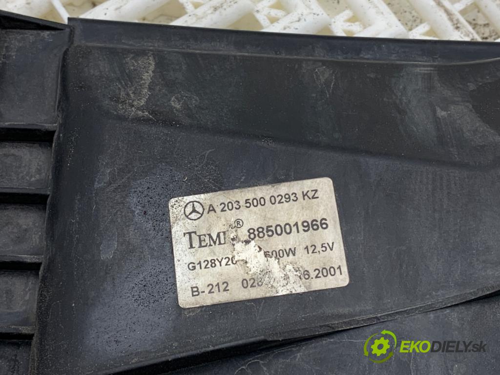 MERCEDES-BENZ KLASA C (W203) 2000 - 2007    C 200 Kompressor (203.042) 120 kW [163 KM] benzyna 2002 - 2007  ventilátor chladiče A2035000293 (Ventilátory)