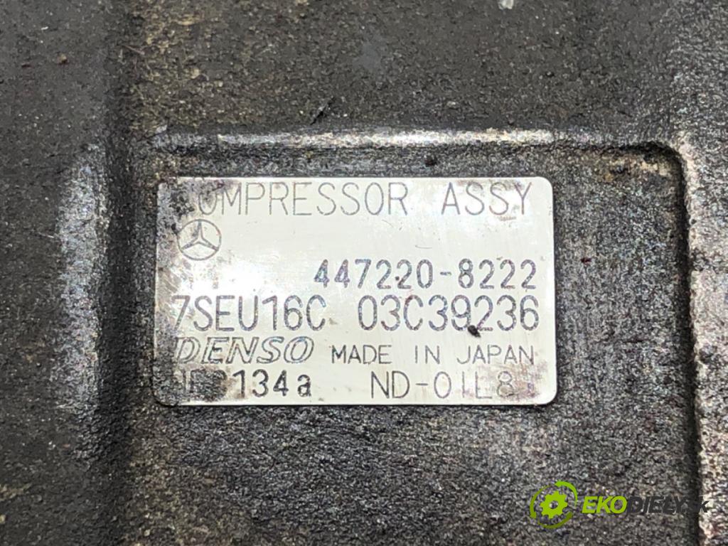 MERCEDES-BENZ KLASA C (W203) 2000 - 2007    C 200 Kompressor (203.042) 120 kW [163 KM] benzyna 2002 - 2007  Kompresor klimatizácie 447220-8222 (Kompresor klimatizácie)