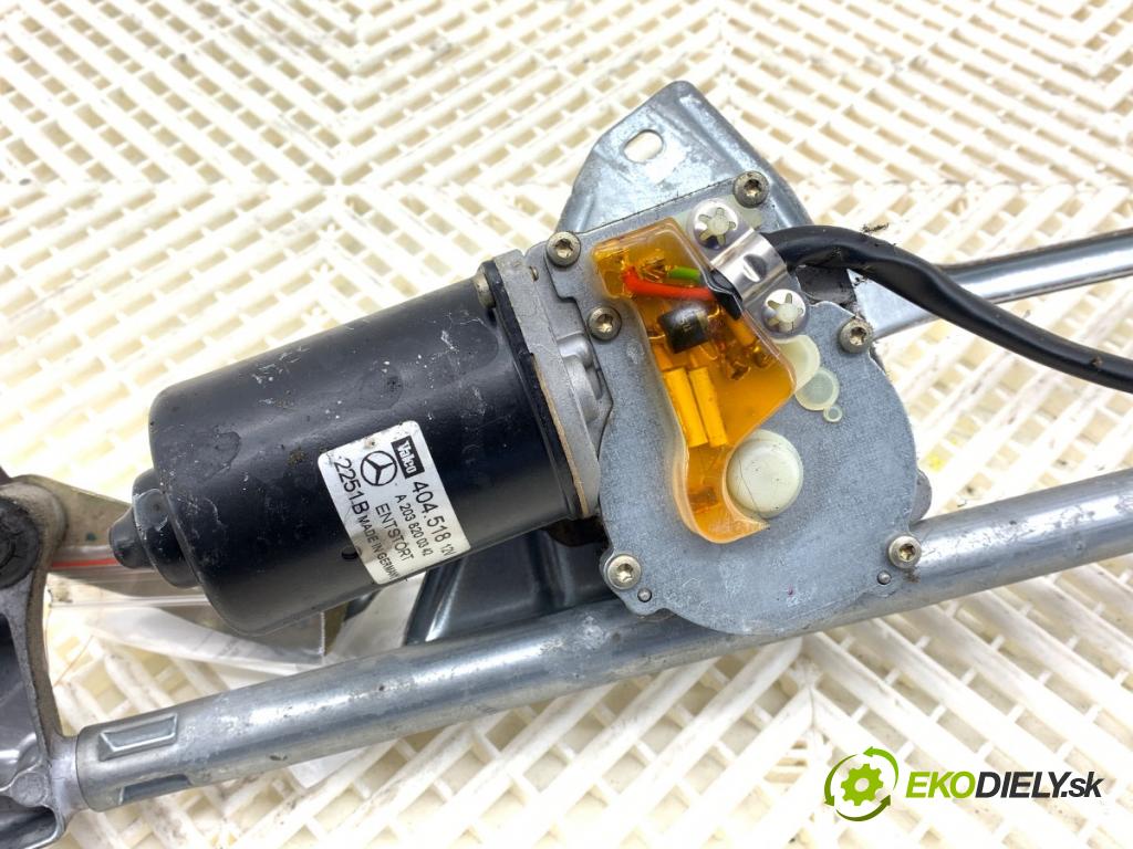 MERCEDES-BENZ KLASA C (W203) 2000 - 2007    C 200 Kompressor (203.042) 120 kW [163 KM] benzyna 2002 - 2007  Mechanizmus stieračov predný A2038200342 (Motorček stieračov predné)