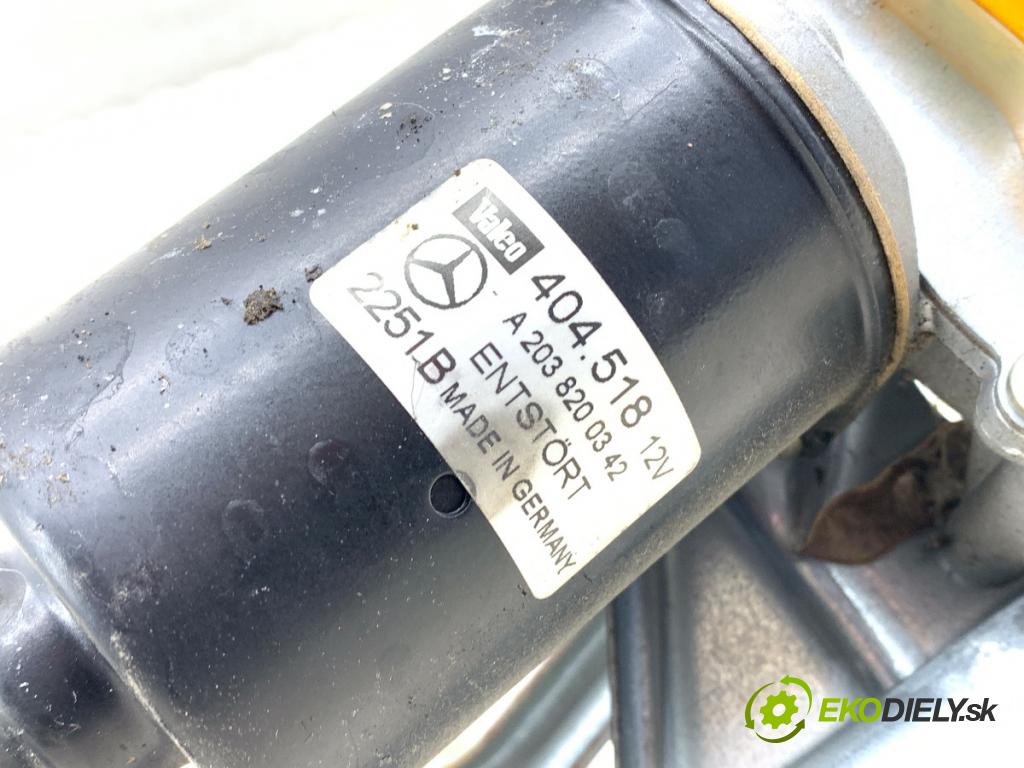 MERCEDES-BENZ KLASA C (W203) 2000 - 2007    C 200 Kompressor (203.042) 120 kW [163 KM] benzyna 2002 - 2007  Mechanizmus stieračov predný A2038200342 (Motorček stieračov predné)