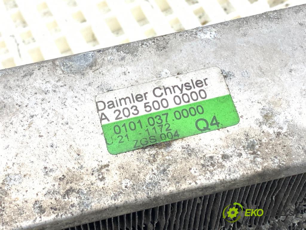 MERCEDES-BENZ KLASA C (W203) 2000 - 2007    C 200 Kompressor (203.042) 120 kW [163 KM] benzyna 2002 - 2007  intercooler 2035000000 (Chladiče nasávaného vzduchu (intercoolery))