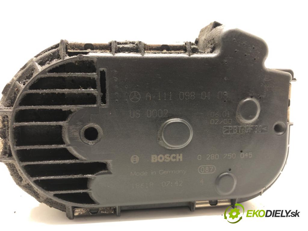 MERCEDES-BENZ KLASA C (W203) 2000 - 2007    C 200 Kompressor (203.042) 120 kW [163 KM] benzyna 2002 - 2007  Škrtiaca klapka A1110980109 (Škrtiaca klapka)