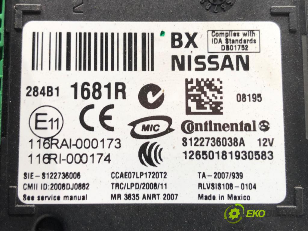 RENAULT KOLEOS I (HY_) 2008 - 2022    2.0 dCi 4x4 (HY0B) 127 kW [173 KM] olej napędowy 2008 - 2022  Modul komfortu 284B11681R (Modul komfortu)
