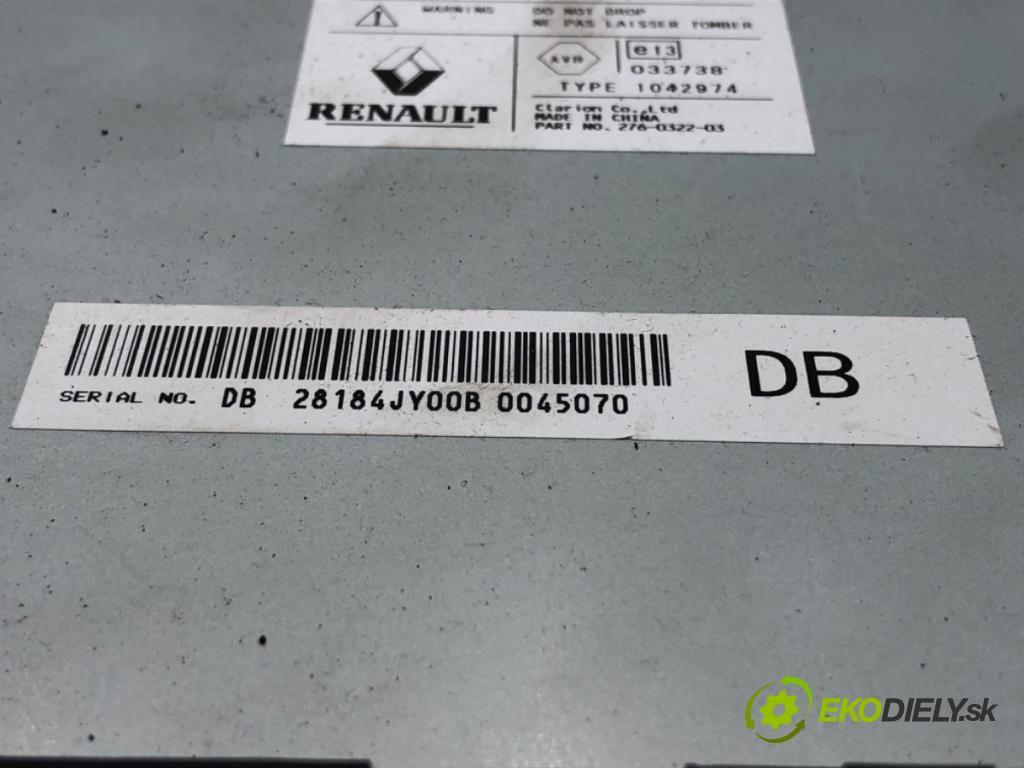 RENAULT KOLEOS I (HY_) 2008 - 2022    2.0 dCi 4x4 (HY0B) 127 kW [173 KM] olej napędowy 2008 - 2022  RADIO 28184JY00B (Audio zariadenie)