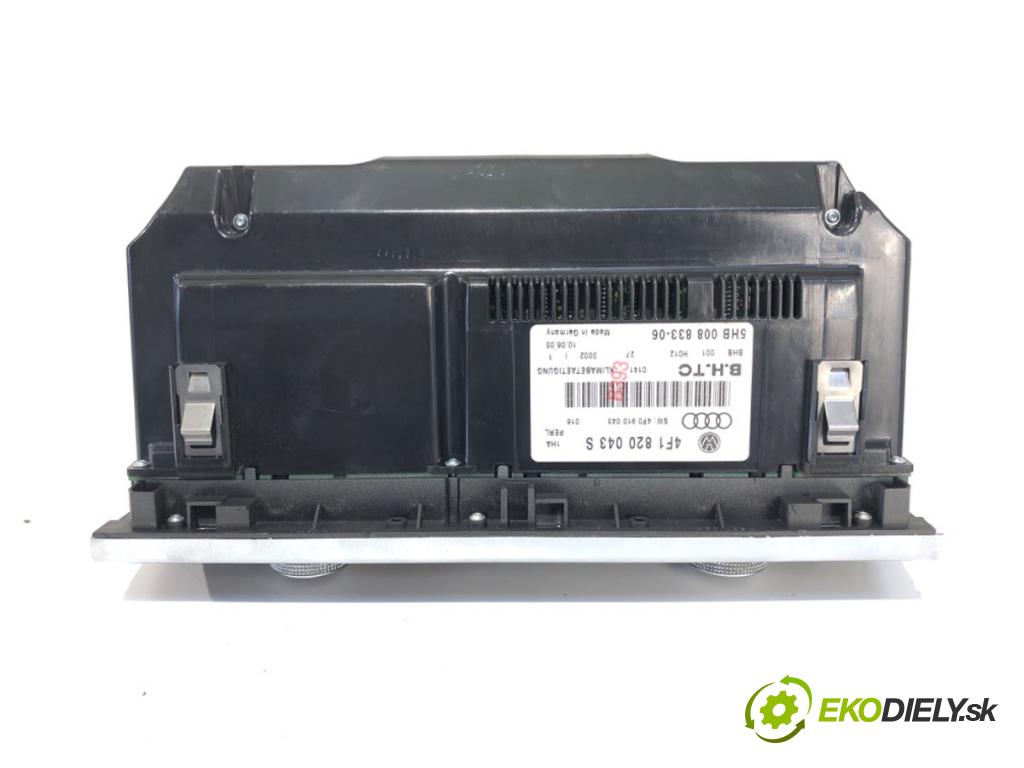 AUDI A6 C6 Avant (4F5) 2004 - 2011    3.0 TDI quattro 165 kW [225 KM] olej napędowy 2005 - 2006  Panel ovládania kúrenia 4F1820043S (Prepínač/spínač/tlačidlo a ovládač kúrenia)