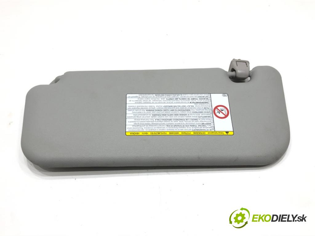 TOYOTA YARIS (_P13_) 2010 - 2022    1.5 Hybrid (NHP130_) 55 kW [75 KM] Hybryda silnik benzynowy / elektryczny 2012 - 2022  Clona slnečná pravy 