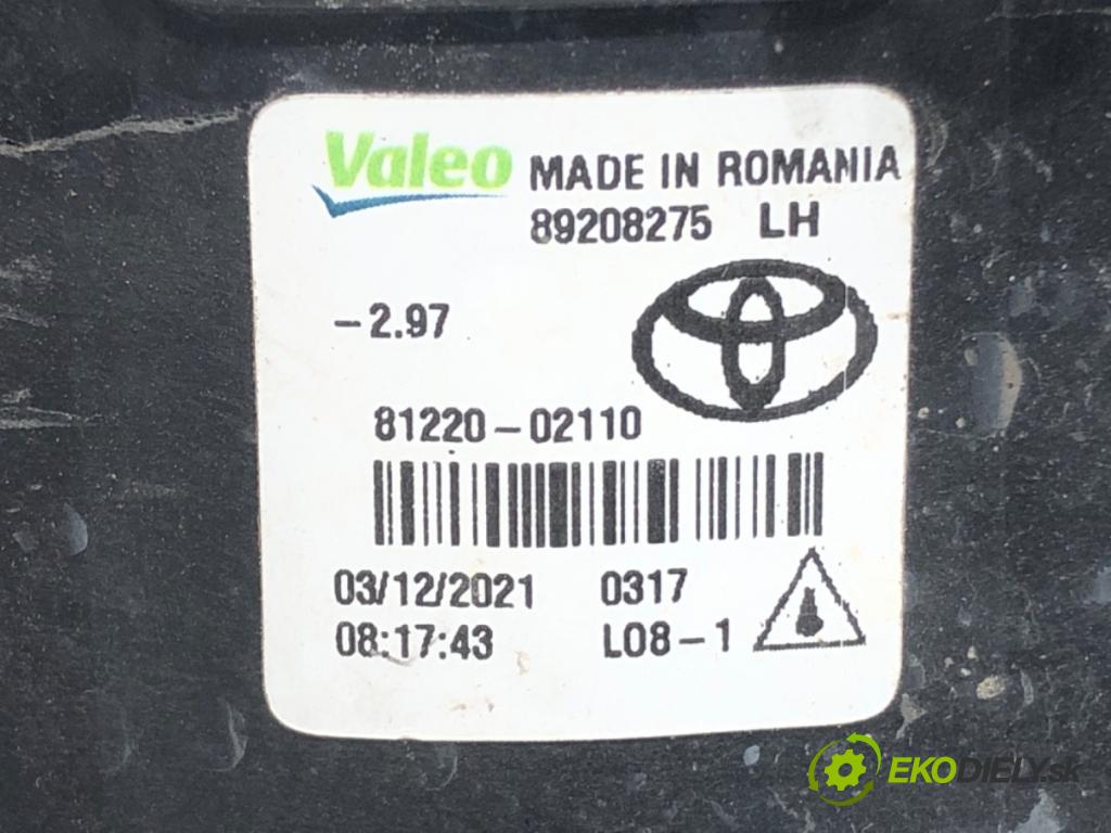 TOYOTA YARIS (_P13_) 2010 - 2022    1.5 Hybrid (NHP130_) 55 kW [75 KM] Hybryda silnik benzynowy / elektryczny 2012 - 2022  hmlové svetlo, hmlovka levý přední část 81220-02110