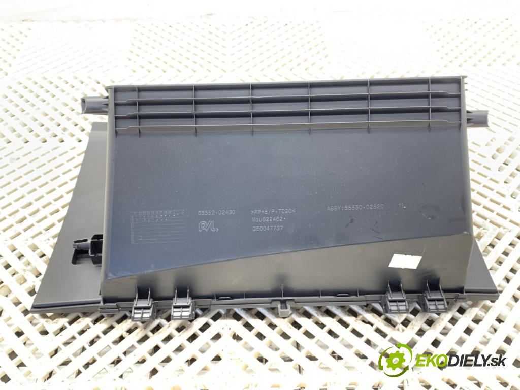 TOYOTA COROLLA liftback (_E21_) 2018 - 2022    2.0 Hybrid (MZEH12) 135 kW [184 KM] Hybryda silnik benzynowy / elektryczny 2021 - 2022  Priehradka, kastlík spolujazdca 55550-02520 (Priehradka, kastlík)