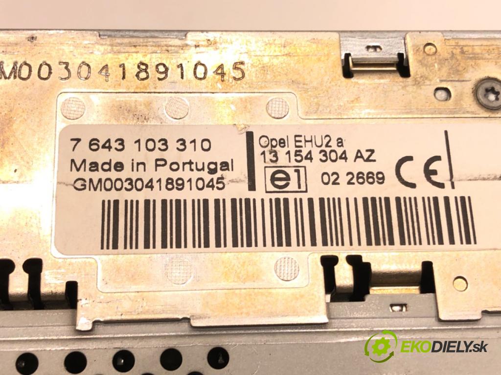 OPEL ASTRA H (A04) 2004 - 2014    1.7 CDTI (L48) 59 kW [80 KM] olej napędowy 2004 - 2010  RADIO 13154304 (Audio zariadenie)