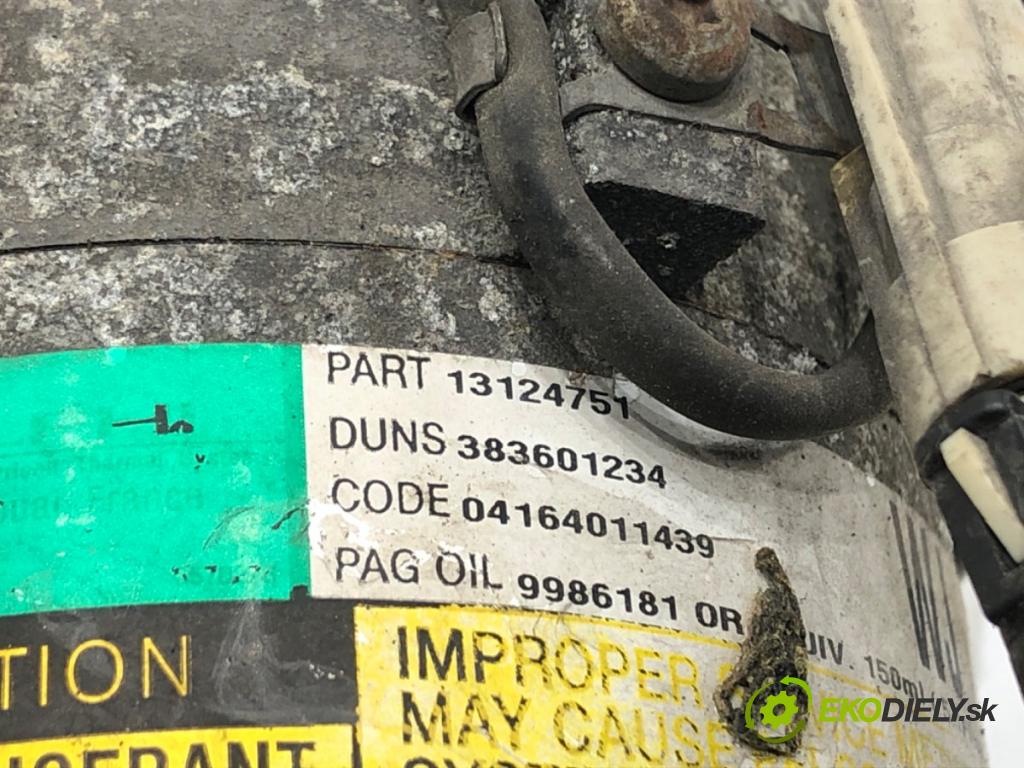 OPEL ASTRA H (A04) 2004 - 2014    1.7 CDTI (L48) 59 kW [80 KM] olej napędowy 2004 - 2010  Kompresor klimatizácie 13124751 (Kompresor klimatizácie)