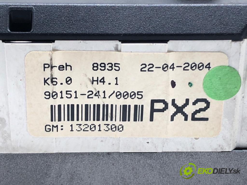 OPEL ASTRA H (A04) 2004 - 2014    1.7 CDTI (L48) 59 kW [80 KM] olej napędowy 2004 - 2010  Panel ovládania kúrenia 13201300 (Prepínač/spínač/tlačidlo a ovládač kúrenia)