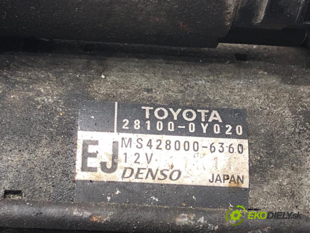 TOYOTA YARIS (_P9_) 2005 - 2014    1.33 VVT-i (NSP90_) 74 kW [100 KM] benzyna 2008 - 2011  Štartér 28100-0Y020 (Štartér)