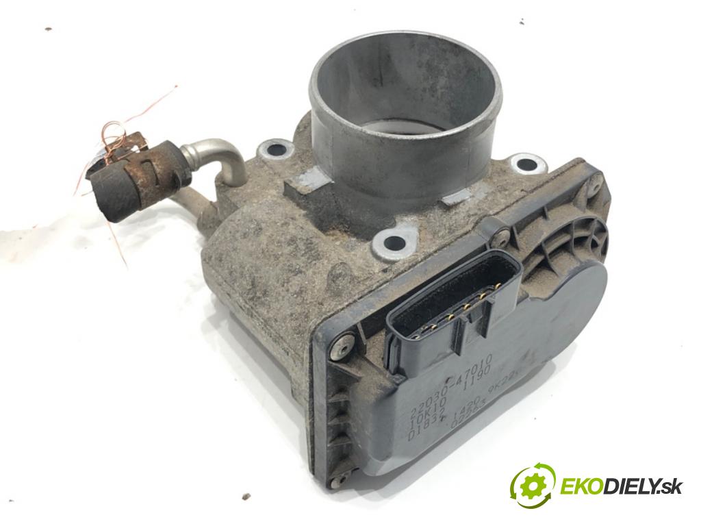 TOYOTA YARIS (_P9_) 2005 - 2014    1.33 VVT-i (NSP90_) 74 kW [100 KM] benzyna 2008 - 2011  Škrtiaca klapka 22030-47010 (Škrtiaca klapka)