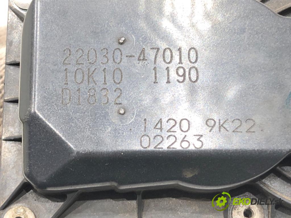 TOYOTA YARIS (_P9_) 2005 - 2014    1.33 VVT-i (NSP90_) 74 kW [100 KM] benzyna 2008 - 2011  Škrtiaca klapka 22030-47010 (Škrtiaca klapka)