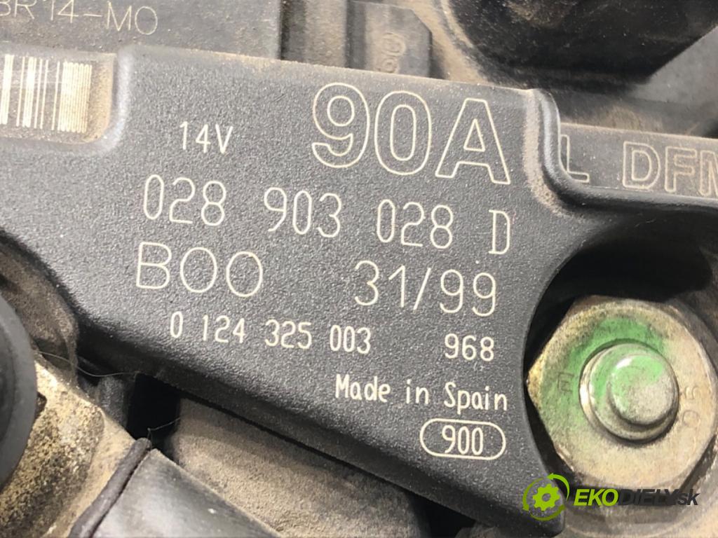 VW BORA I (1J2) 1998 - 2013    2.0 85 kW [115 KM] benzyna 1998 - 2013  Alternátor 028903028D (Alternátor)