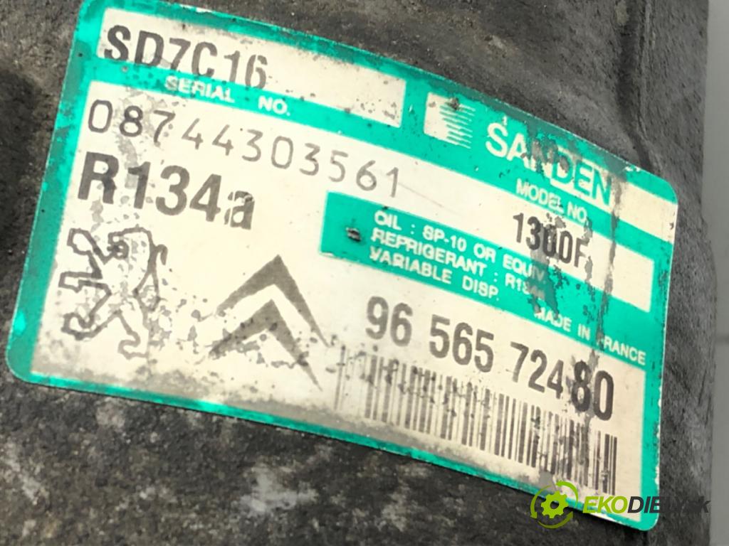 CITROEN C5 II (RC_) 2004 - 2022    1.8 16V (RC6FZB) 85 kW [116 KM] benzyna 2004 - 2005  Kompresor klimatizácie 9656572480 (Kompresor klimatizácie)