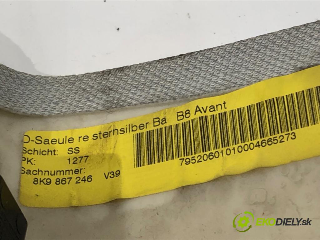 AUDI A4 B8 Avant (8K5) 2007 - 2015    2.0 TDI 100 kW [136 KM] olej napędowy 2008 - 2015  Clona stĺpika zad pravá 8K9867246