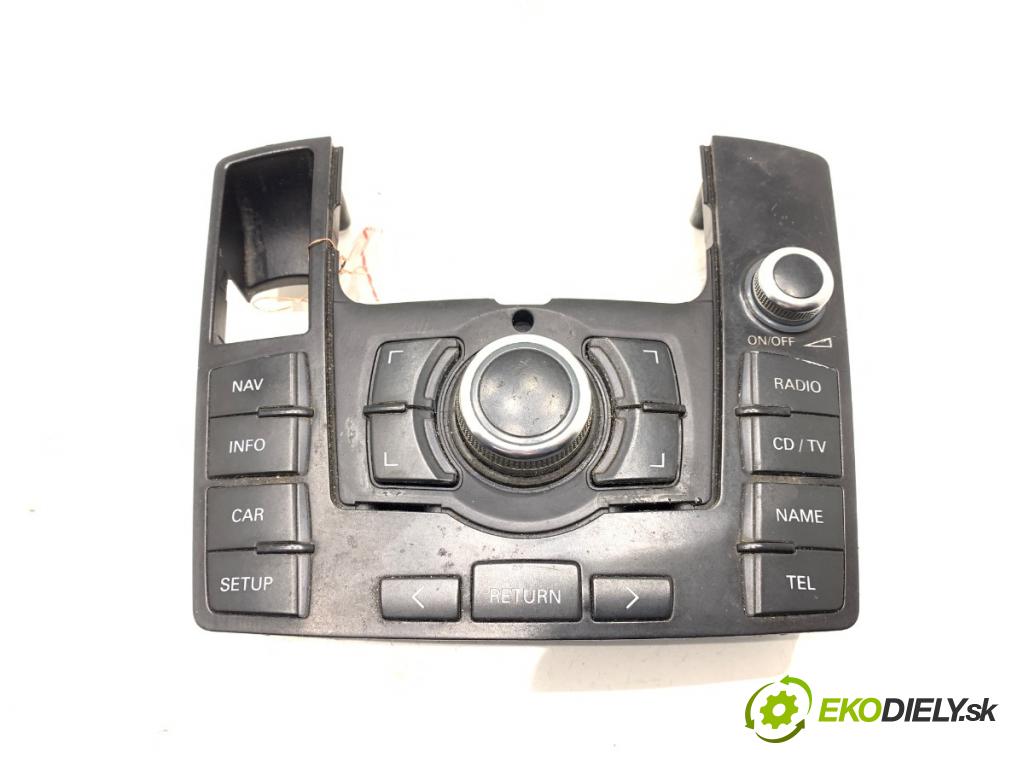 AUDI A6 C6 Avant (4F5) 2004 - 2011    2.7 TDI 132 kW [180 KM] olej napędowy 2005 - 2008  Panel ovládania radia 4F1919611F (Prepínač/spínač/tlačidlo a ovládač kúrenia)