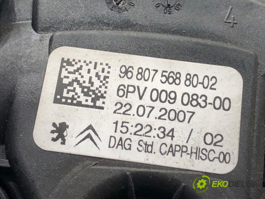 PEUGEOT 207 (WA_, WC_) 2006 - 2015    1.4 16V 65 kW [88 KM] benzyna 2006 - 2013  Potenciometer plynu 9680756880-02 (Pedál)