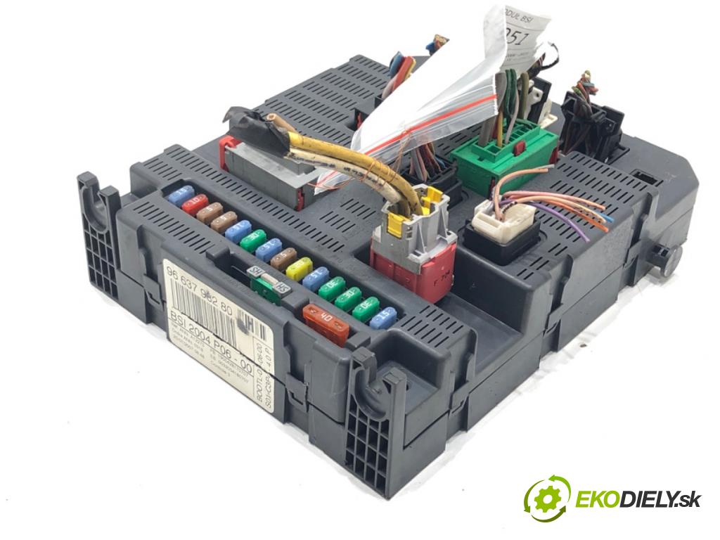 PEUGEOT 207 (WA_, WC_) 2006 - 2015    1.4 16V 65 kW [88 KM] benzyna 2006 - 2013  modul BSI 9663798280 (Pojistkové skříňky)