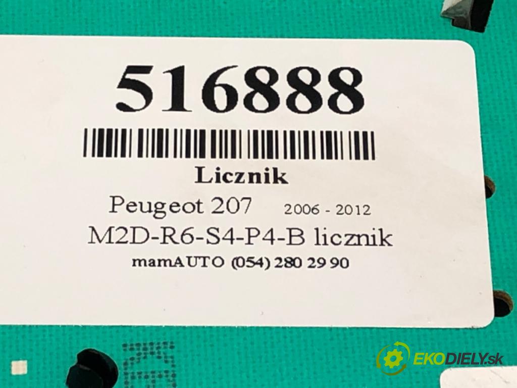 PEUGEOT 207 (WA_, WC_) 2006 - 2015    1.4 16V 65 kW [88 KM] benzyna 2006 - 2013  Prístrojovka 9662903880 (Prístrojová doska, displej)