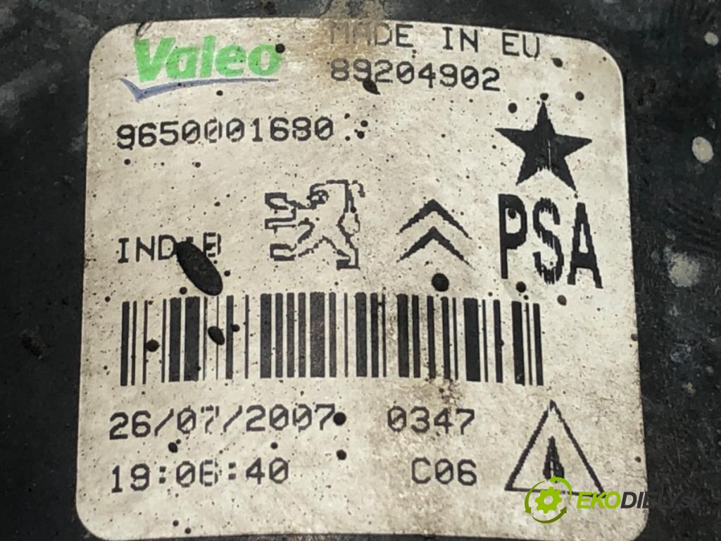 PEUGEOT 207 (WA_, WC_) 2006 - 2015    1.4 16V 65 kW [88 KM] benzyna 2006 - 2013  hmlové svetlo, hmlovka pravý přední část 9650001680