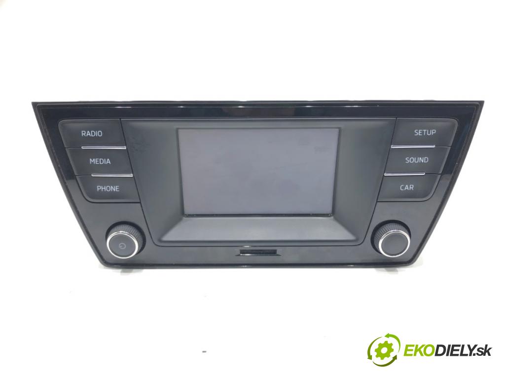 SKODA FABIA III Kombi (NJ5) 2014 - 2022    1.0 55 kW [75 KM] benzyna 2014 - 2022  RADIO 6V0035871D (Audio zariadenie)
