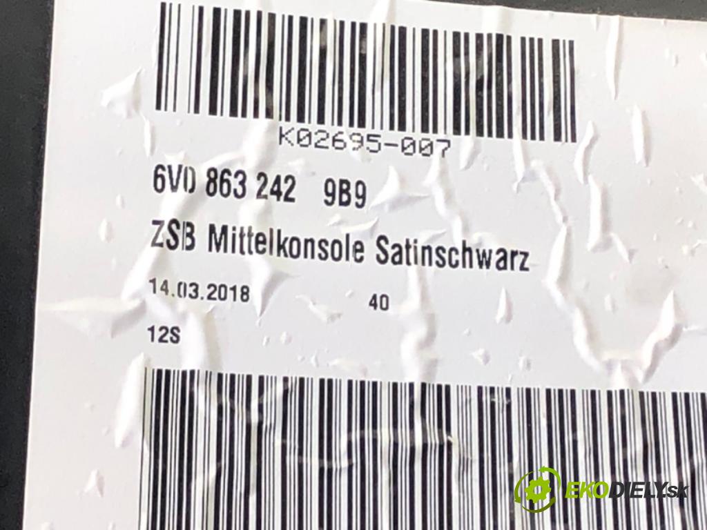 SKODA FABIA III Kombi (NJ5) 2014 - 2022    1.0 55 kW [75 KM] benzyna 2014 - 2022  Tunel stredový 6V0863243 6V0863739 (Stredový tunel / panel)