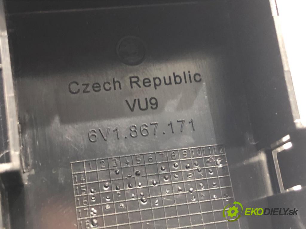 SKODA FABIA III Kombi (NJ5) 2014 - 2022    1.0 55 kW [75 KM] benzyna 2014 - 2022  Prepínač okien 6V1867171 (Prepínač/spínač/tlačidlo a ovládač kúrenia)