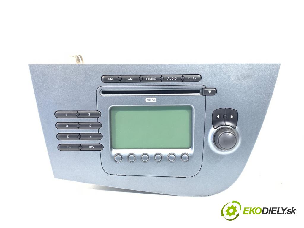SEAT LEON (1P1) 2005 - 2013    1.6 75 kW [102 KM] benzyna 2005 - 2012  RADIO 1P1035186B (Audio zariadenie)