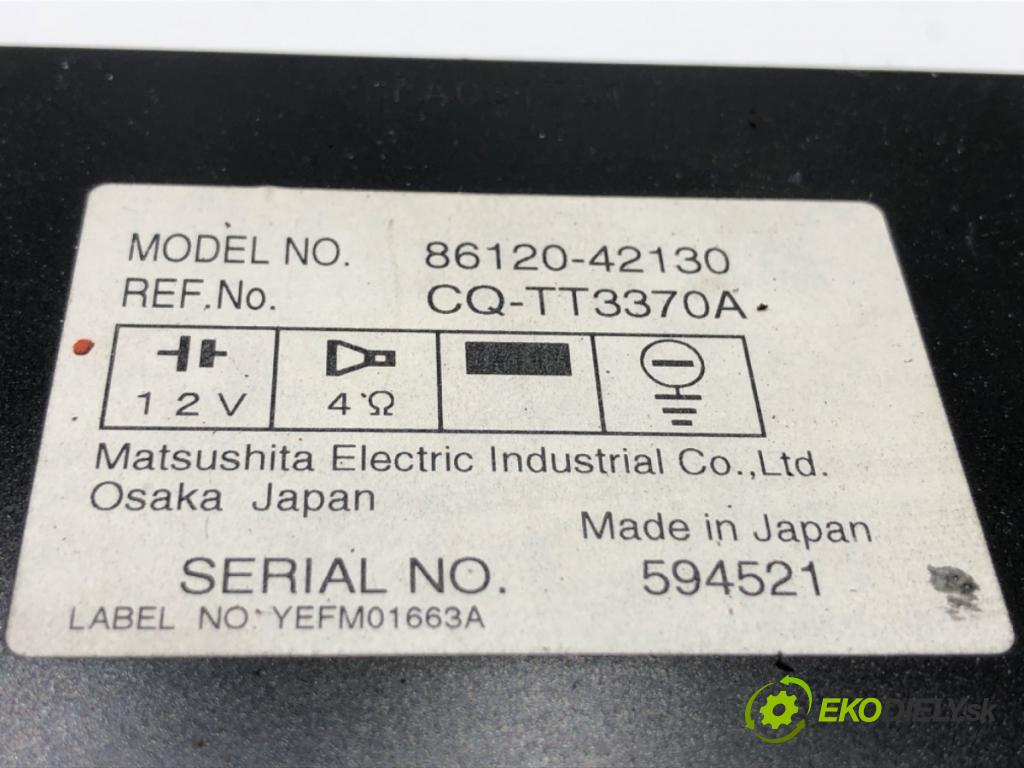 TOYOTA RAV 4 II (_A2_) 2000 - 2005    2.0 D 4WD (CLA20_, CLA21_) 85 kW [116 KM] olej napędowy 2001 - 2005  RADIO 86120-42130 (Audio zariadenie)