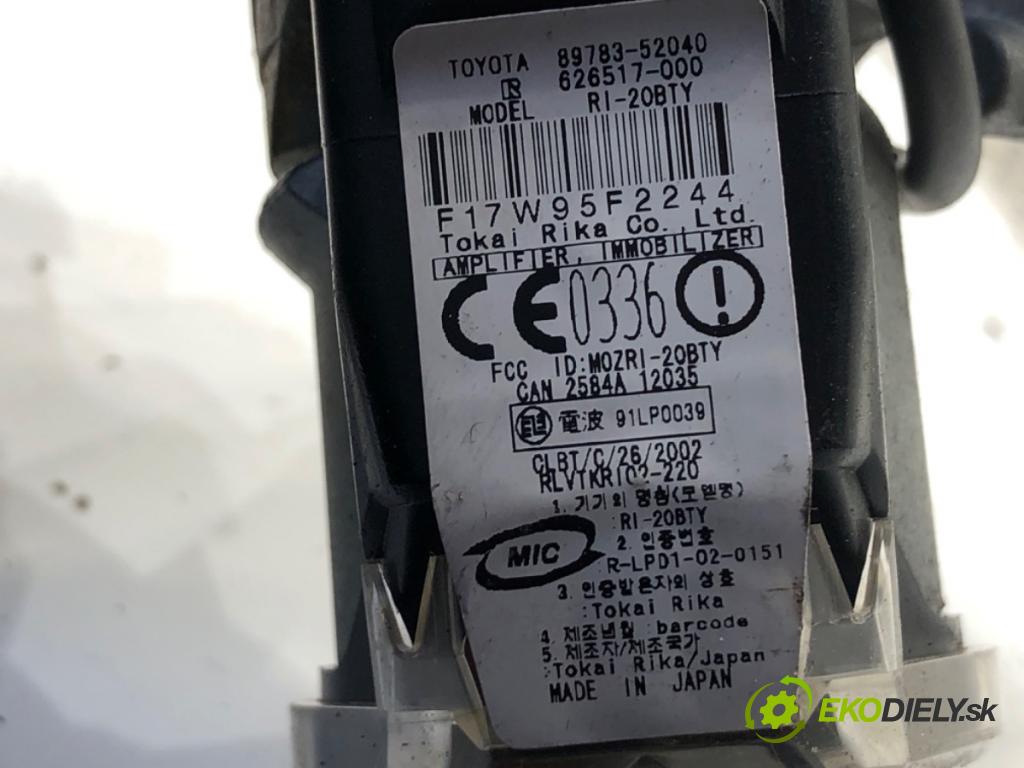 TOYOTA RAV 4 II (_A2_) 2000 - 2005    2.0 D 4WD (CLA20_, CLA21_) 85 kW [116 KM] olej napędowy 2001 - 2005  spinačka 89783-52040 (Spínacia skrinka a kľúč)