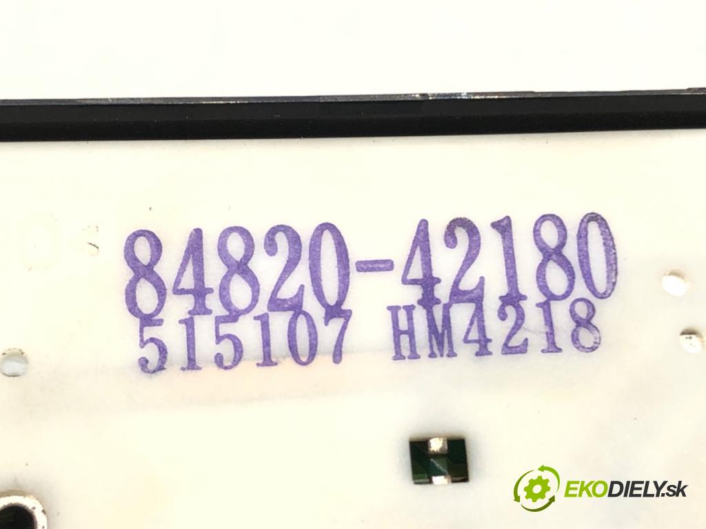 TOYOTA RAV 4 II (_A2_) 2000 - 2005    2.0 D 4WD (CLA20_, CLA21_) 85 kW [116 KM] olej napędowy 2001 - 2005  Prepínač okien 84820-42180 (Prepínač/spínač/tlačidlo a ovládač kúrenia)