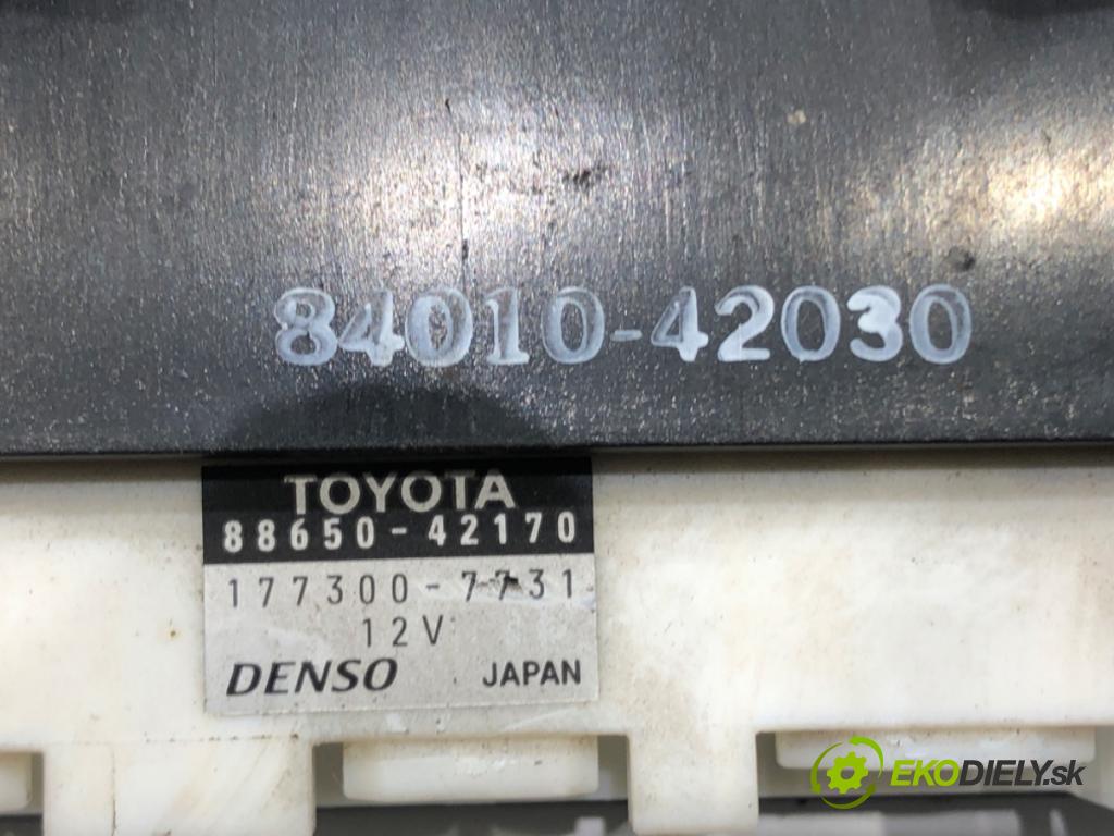 TOYOTA RAV 4 II (_A2_) 2000 - 2005    2.0 D 4WD (CLA20_, CLA21_) 85 kW [116 KM] olej napędowy 2001 - 2005  Panel ovládania kúrenia 88650-42170 (Prepínač/spínač/tlačidlo a ovládač kúrenia)
