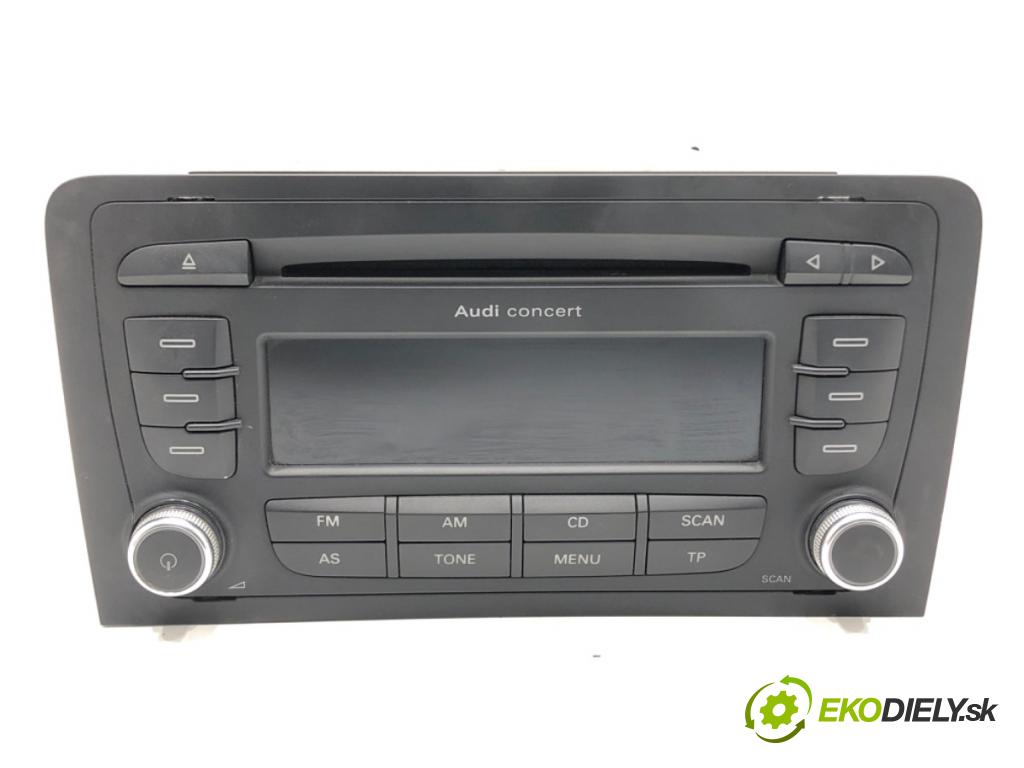 AUDI A3 (8P1) 2003 - 2013    1.9 TDI 77 kW [105 KM] olej napędowy 2003 - 2010  RADIO 8P0035186P (Audio zariadenie)