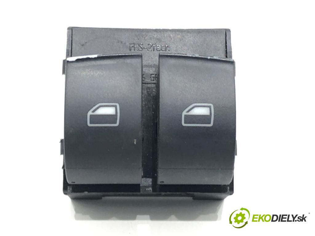 AUDI A3 (8P1) 2003 - 2013    1.9 TDI 77 kW [105 KM] olej napędowy 2003 - 2010  Prepínač okien 8Z0959851G (Prepínač/spínač/tlačidlo a ovládač kúrenia)