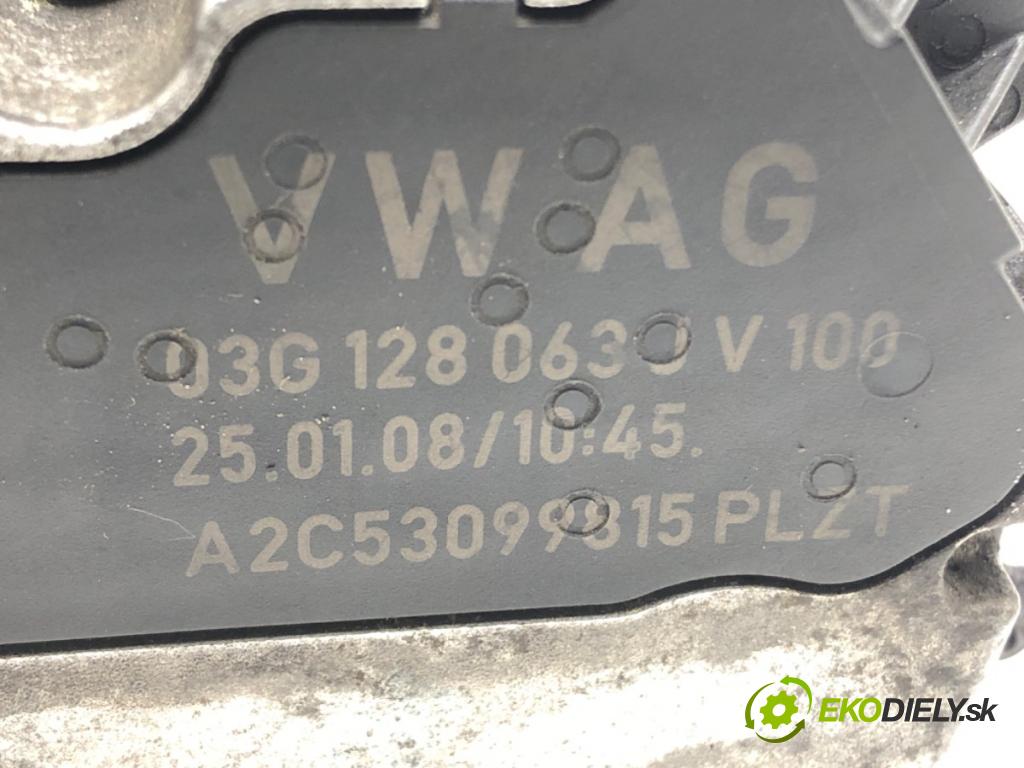 AUDI A3 (8P1) 2003 - 2013    1.9 TDI 77 kW [105 KM] olej napędowy 2003 - 2010  Škrtiaca klapka 03G128063J (Škrtiaca klapka)