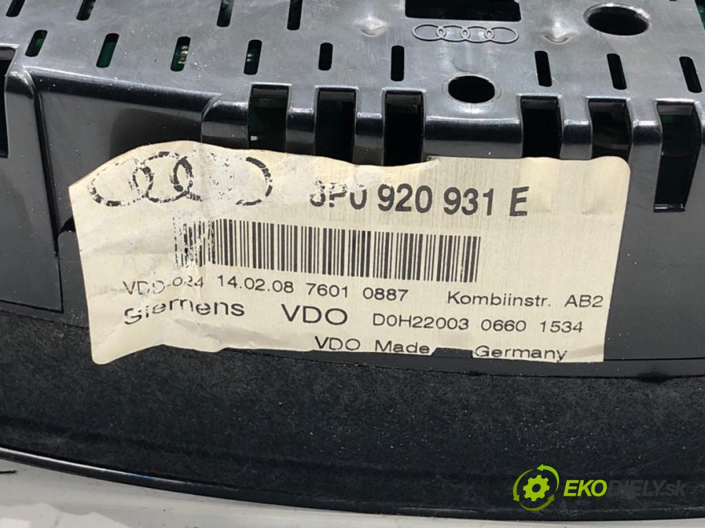 AUDI A3 (8P1) 2003 - 2013    1.9 TDI 77 kW [105 KM] olej napędowy 2003 - 2010  Prístrojovka 8P0920931E (Prístrojová doska, displej)