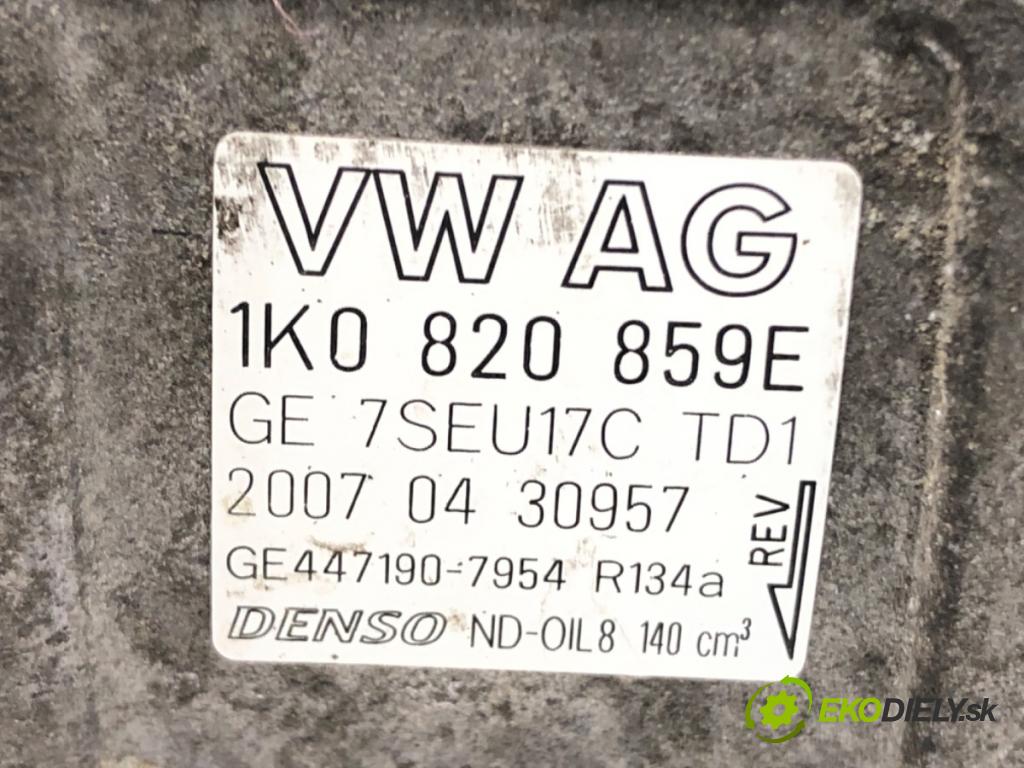 SKODA OCTAVIA II (1Z3) 2004 - 2013    1.6 FSI 85 kW [115 KM] benzyna 2004 - 2008  Kompresor klimatizácie 1K0820859E (Kompresor klimatizácie)