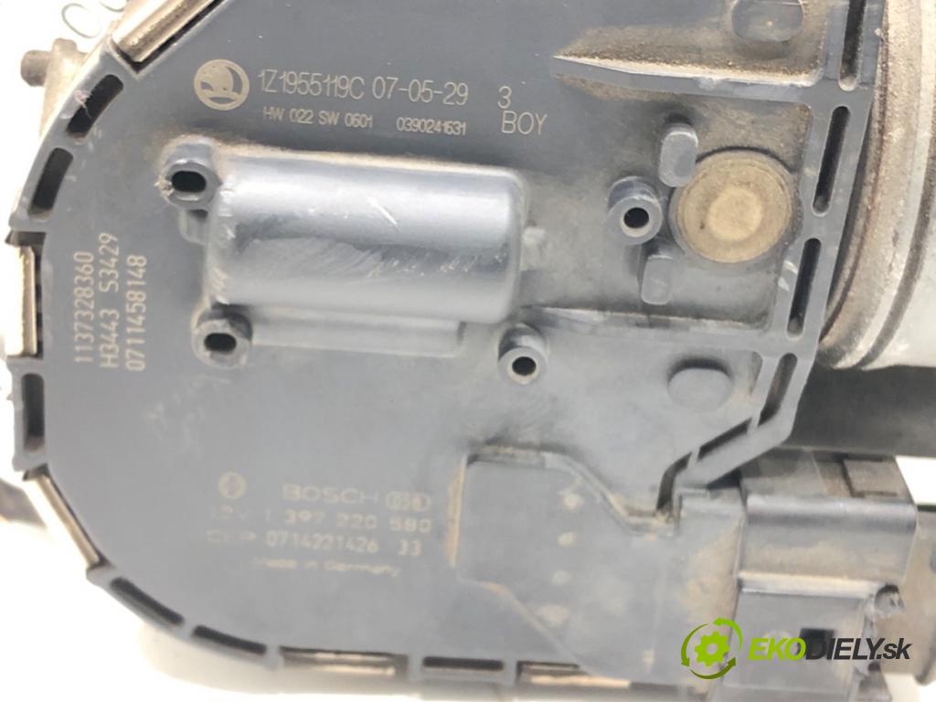 SKODA OCTAVIA II (1Z3) 2004 - 2013    1.6 FSI 85 kW [115 KM] benzyna 2004 - 2008  Mechanizmus stieračov predný 1Z1955023E (Motorček stieračov predné)